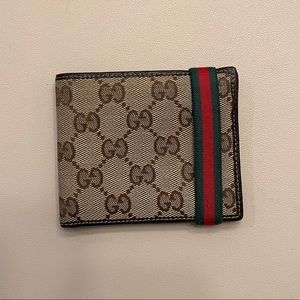 Gucci GG Bi-fold Wallet with elastic band